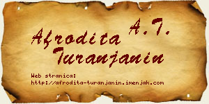 Afrodita Turanjanin vizit kartica
